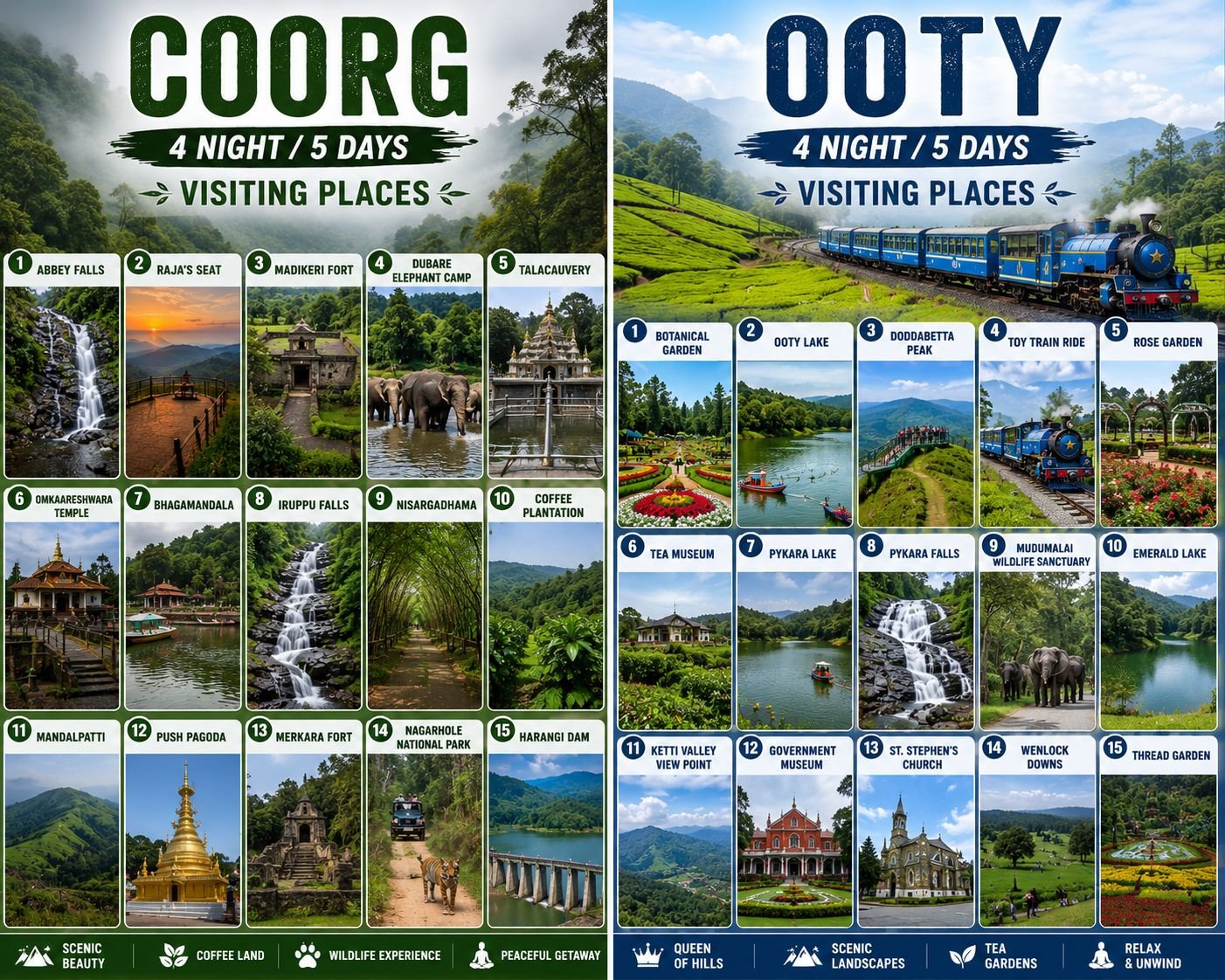 Coorga And Ooty 4 night 5 days